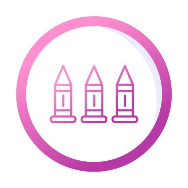 Askeri silah mermileri vektör ikonu. Sembol, logo çizimi. Vektör grafikleri 