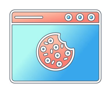 Basit Web Kurabiyeleri simgesi, vektör illüstrasyonu
