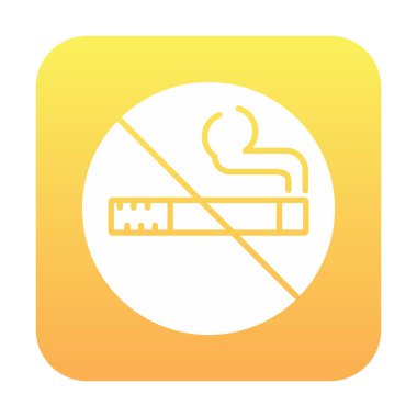 Basit sigara içilmeyen simge, vektör illüstrasyonu