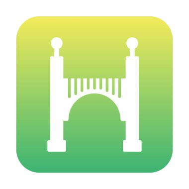 köprü düz simgesi, vektör illüstrasyon tasarımı 