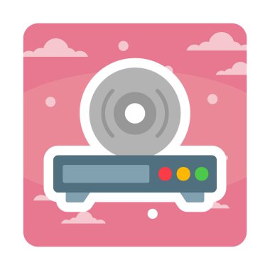 CD çalar simge vektör çizim