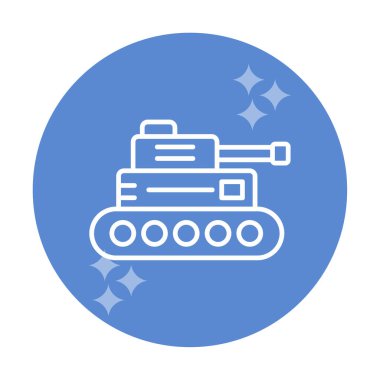 askeri tank simgesi vektör illüstrasyon