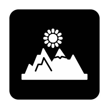 dağ simgesinin vektör illüstrasyonu