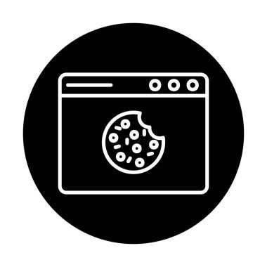 Basit Web Kurabiyeleri simgesi, vektör illüstrasyonu