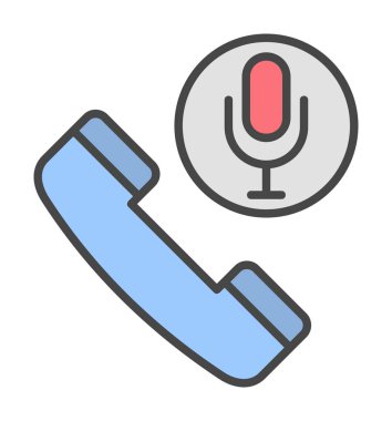 Basit Arama Kaydı simgesi, vektör illüstrasyonu