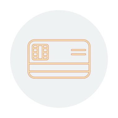 Kredi kartı simgesi, vektör illüstrasyonu basit tasarım