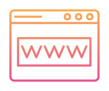 tarayıcı web sayfası simgesi, vektör illüstrasyonu 