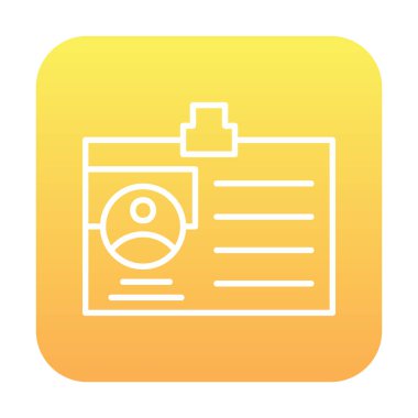 ID kart simgesi vektör illüstrasyonu                                  