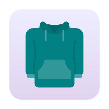 Basit kapüşonlu simge, vektör çizimi