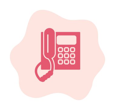 Basit eski düz telefon vektör çizimi 