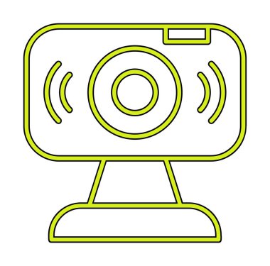 Web kamerası. Web simgesi basit illüstrasyon                   