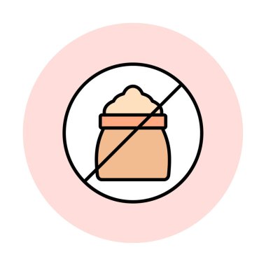 Şeker işareti yok, vektör illüstrasyonu  