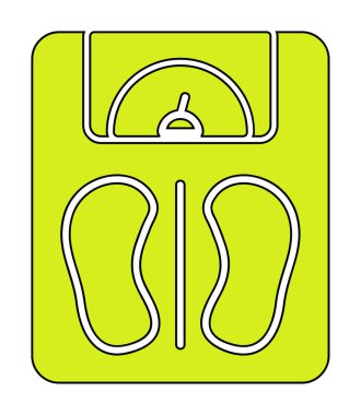 Basit Ağırlık Ölçekleme simgesi, vektör illüstrasyonu