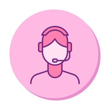 Vektör olarak Müşteri Hizmetleri Ajanı simgesi. logotype