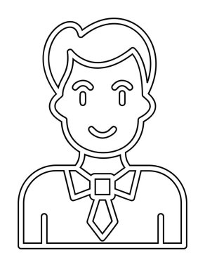 Profesör Web simgesi, vektör illüstrasyonu