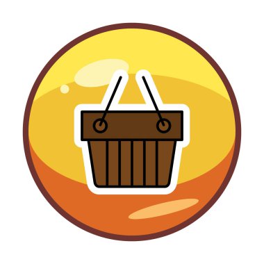 Alışveriş arabası ikon vektör illüstrasyonu 