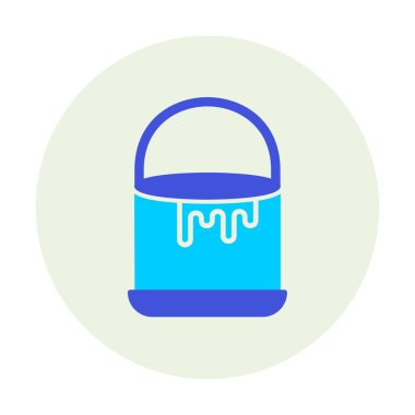 Boya kovası simge vektör çizim