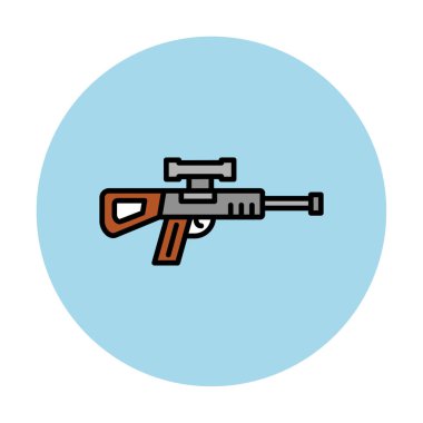 Keskin nişancı silahı ikonu vektör çizimi