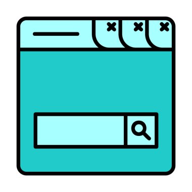 Basit Düz Arama Çubuğu resimlemesi 