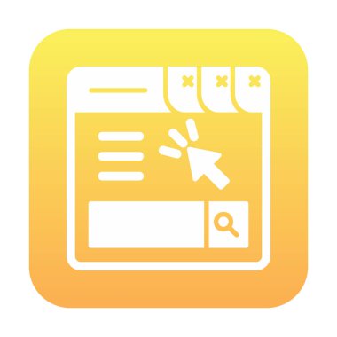 Web tarayıcı renk çizgisi simgesi. Web sayfası 