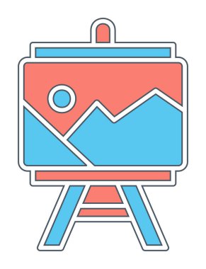 düz basit boyama simgesi, vektör illüstrasyonu 