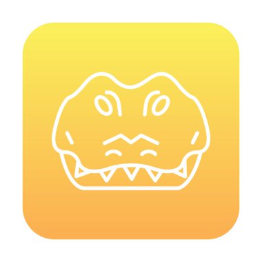 Basit timsah simgesi, vektör illüstrasyonu