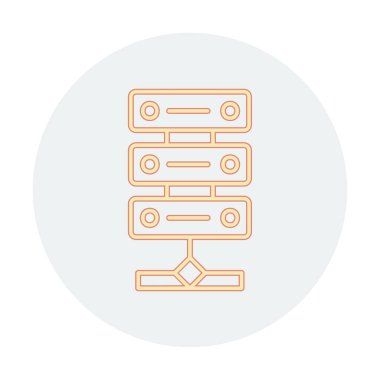 Ağ sunucu simgesinin vektör illüstrasyonu 