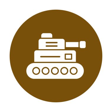 askeri tank simgesi vektör illüstrasyon