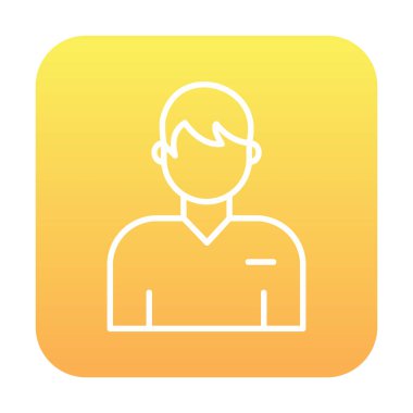 Erkek kullanıcı simgesi. Vektör çizim