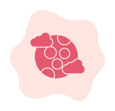 Dolunay düz ikonu. vektör illüstrasyonu 