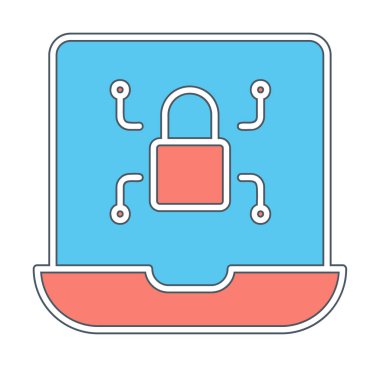 Basit düz Ransomware bilgisayar simgesi