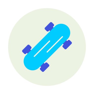 Basit kaykay simgesi, vektör illüstrasyonu