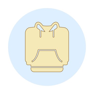 Basit kapüşonlu simge, vektör çizimi