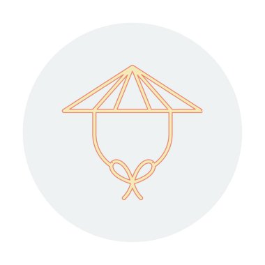 Çin şapkası. Web simgesi basit illüstrasyon 