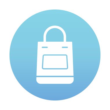 Alışveriş poşeti simgesi, vektör illüstrasyonu basit tasarım