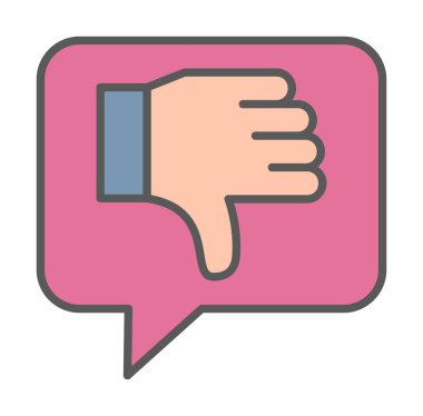 Hoşlanmıyorum. Web simgesi basit illüstrasyon 