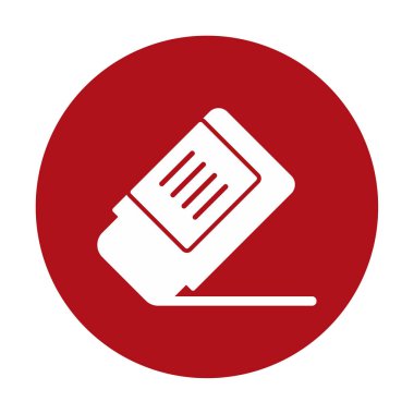 silgi simgesi, vektör illüstrasyonu basit tasarım