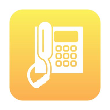 Basit eski düz telefon vektör çizimi 