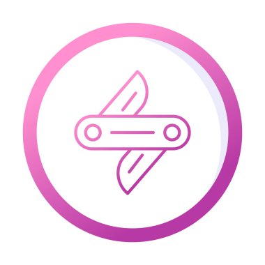 İsviçre bıçak ikonu vektörü beyaz arkaplanda izole edildi 