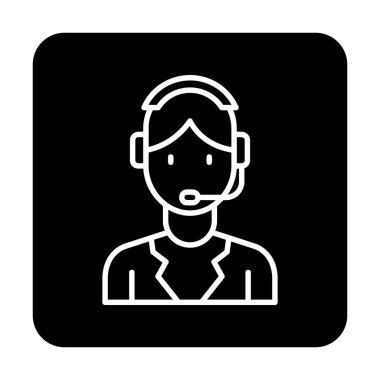 Vektör olarak Müşteri Hizmetleri Ajanı simgesi. logotype