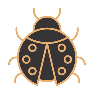 Uğur böceği ikon vektör illüstrasyon tasarımı