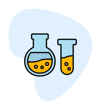 Matara ikonu. Laboratuvar ekipmanları. vektör illüstrasyonu.                     