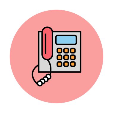 Basit eski düz telefon vektör çizimi 