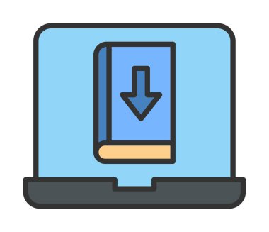 Kitap simgesi, vektör illüstrasyon tasarımı indir 