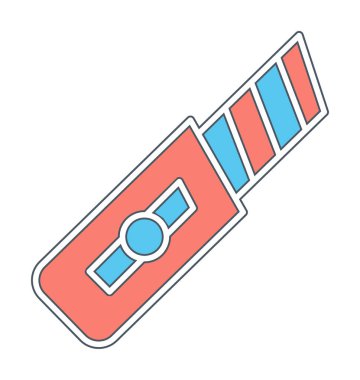 Basit düz kesiciler. Web simgesi çizimi tasarımı