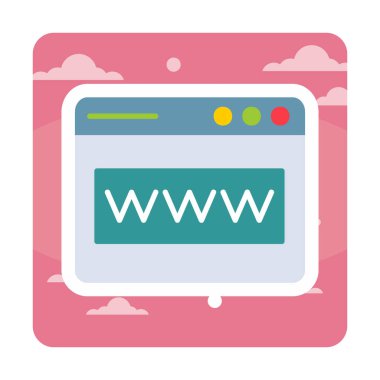tarayıcı web sayfası simgesi, vektör illüstrasyonu 
