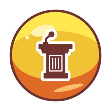 Podyum simgesinin vektör illüstrasyonu 