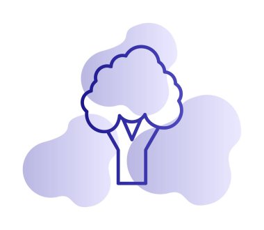 brokoli web simgesi, vektör illüstrasyonu  