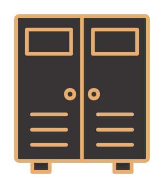 Lockers web simgesi, vektör illüstrasyonu                