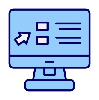 Basit Online Course Üniversitesi simgesi, vektör illüstrasyonu